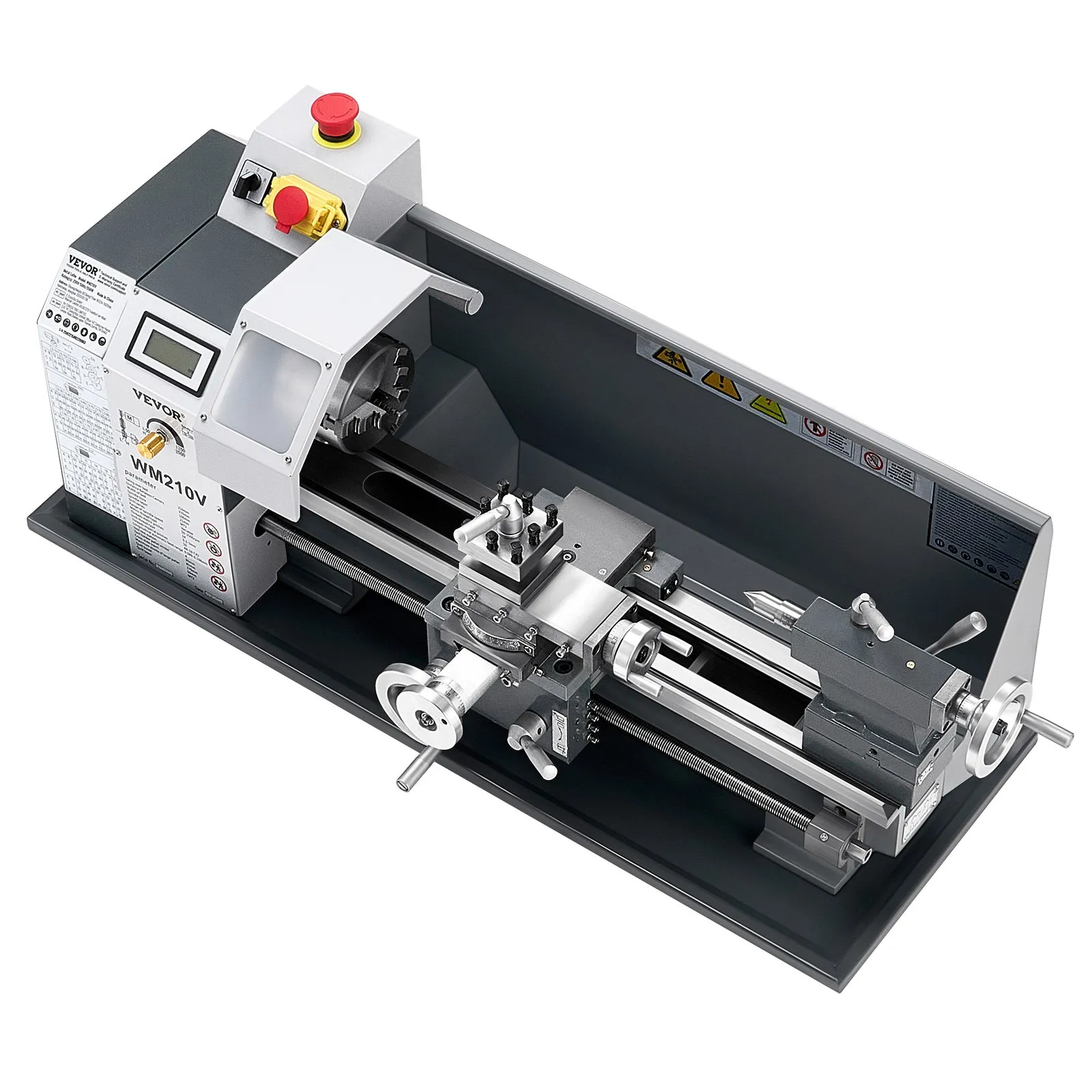 Мини струг за метал Vevor WM210V, Мощност 550W, Променливи обороти 0 - 2500 RPM - Image 9