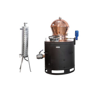 Сръбски меден казан за ракия 350 литра DES ⭐ Вградена пещ