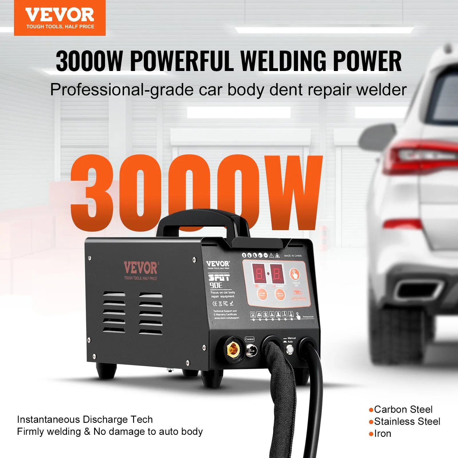 Съпротивителен апарат с два пистолета Vevor 90E, 7 режима на работа, Мощност 3000W - Image 2