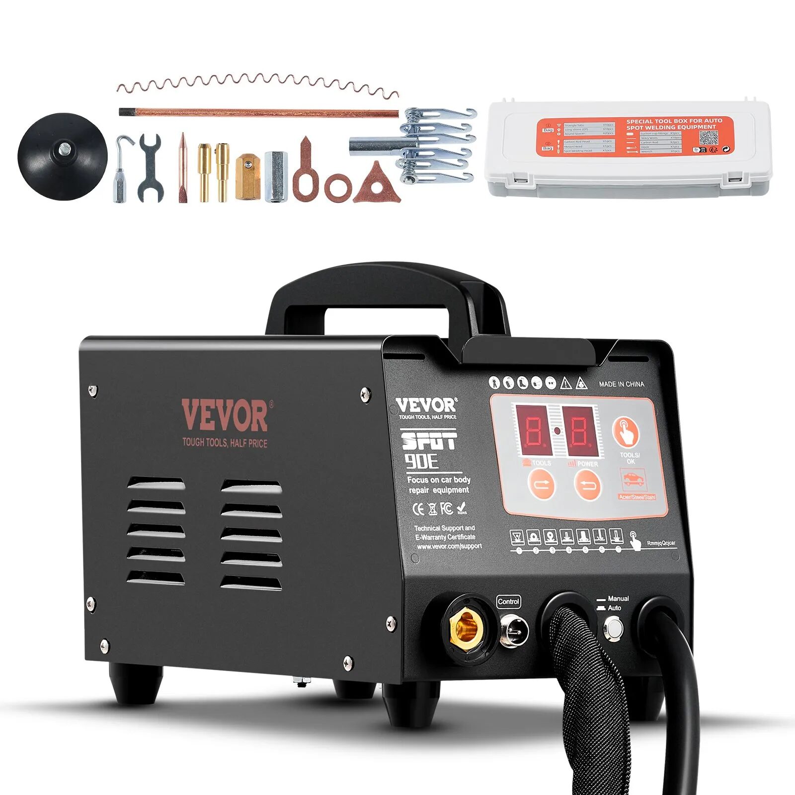Съпротивителен апарат с два пистолета Vevor 90E, 7 режима на работа, Мощност 3000W - Image 8