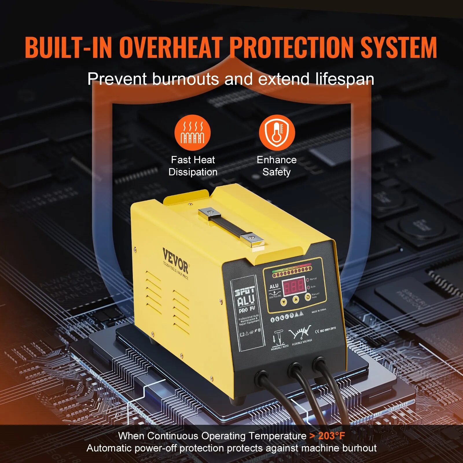 Електрожен за точково заваряване на алуминиеви детайли Vevor 6100, Мощност 300W, Автоматичен и ръчен режим - Image 5