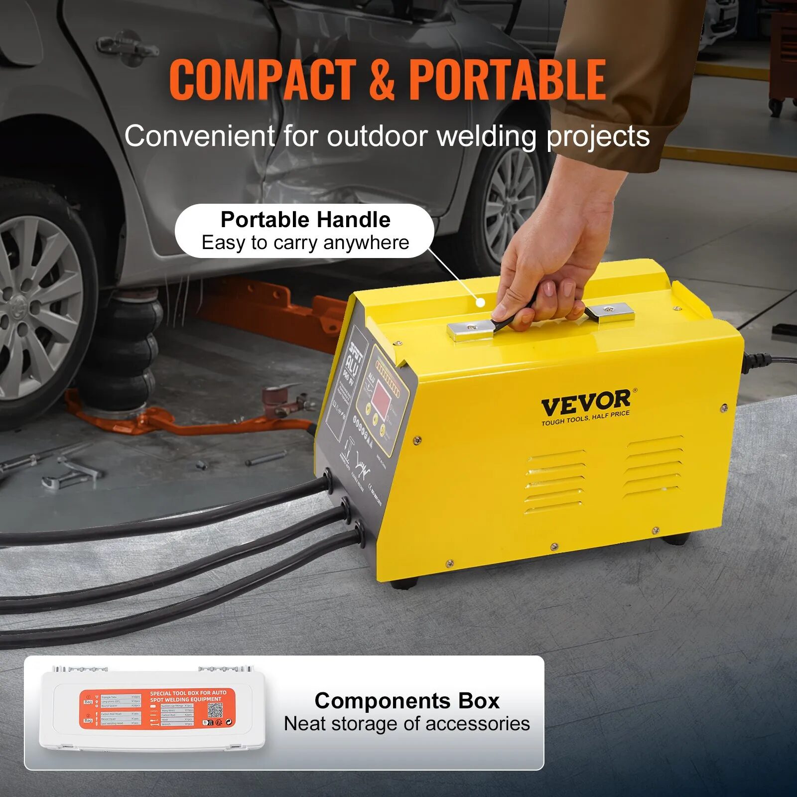 Електрожен за точково заваряване на алуминиеви детайли Vevor 6100, Мощност 300W, Автоматичен и ръчен режим - Image 6