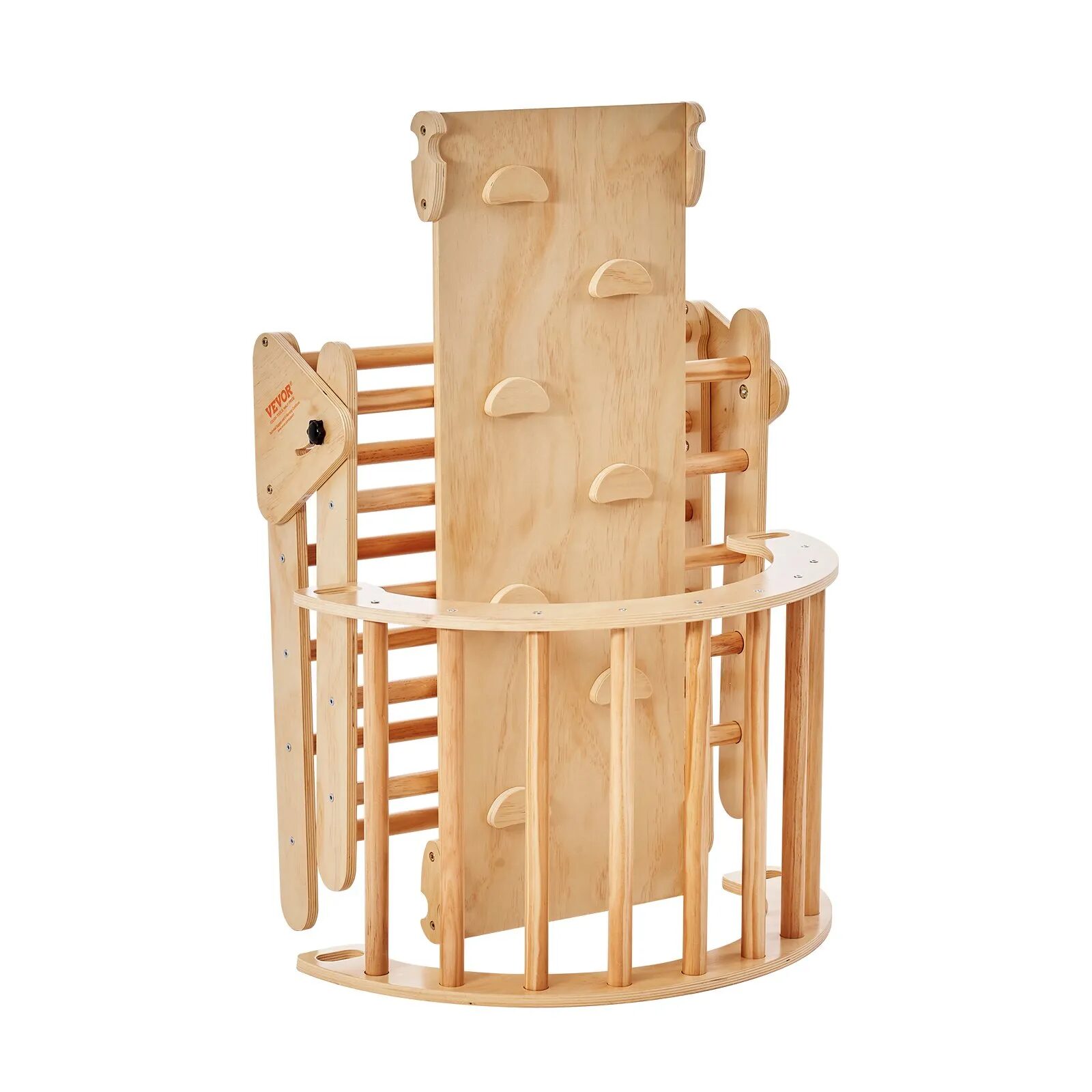 Пиклер триъгълник с арка и пързалка Vevor ZF-3LB, Натурален дървесен цвят, Рампа за катерене и пързаляне - Image 10