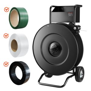 Количка за чембер лента VEVOR CL-FT406 ✅ За PET/PP/стоманени ролки Ø406/203 mm