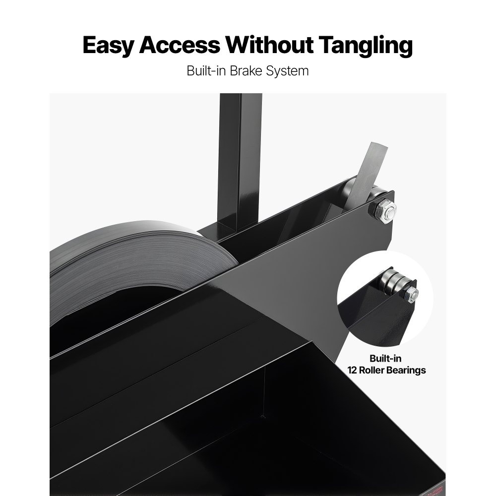 Количка за метална чембер лента VEVOR GD500, За стоманени ролки до Ø600 mm - Image 6