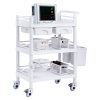 Медицинска количка VEVOR K-UT104A1 товароносимост до 50кг с 3 нива и 3 кошчета