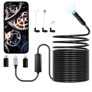 Преносима камера ендоскоп VEVOR SM74 с 15 метра сонда за коли, тръби и канали на ТОП ЦЕНА