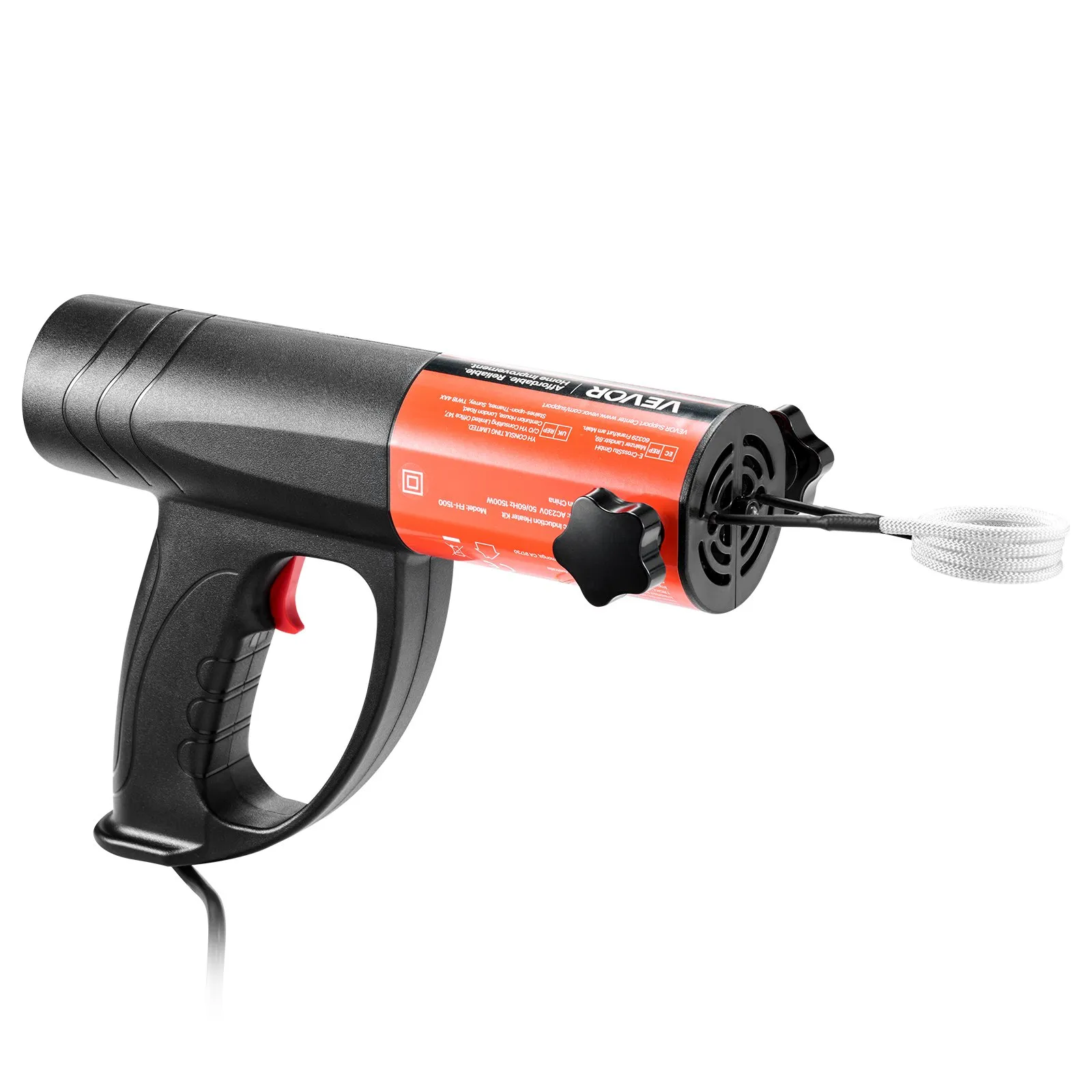 Индукционен нагревател за метал Vevor FH-1500, Захранване 230 V, Мощност 1500 W, 8 нагревателни бобини - Image 8