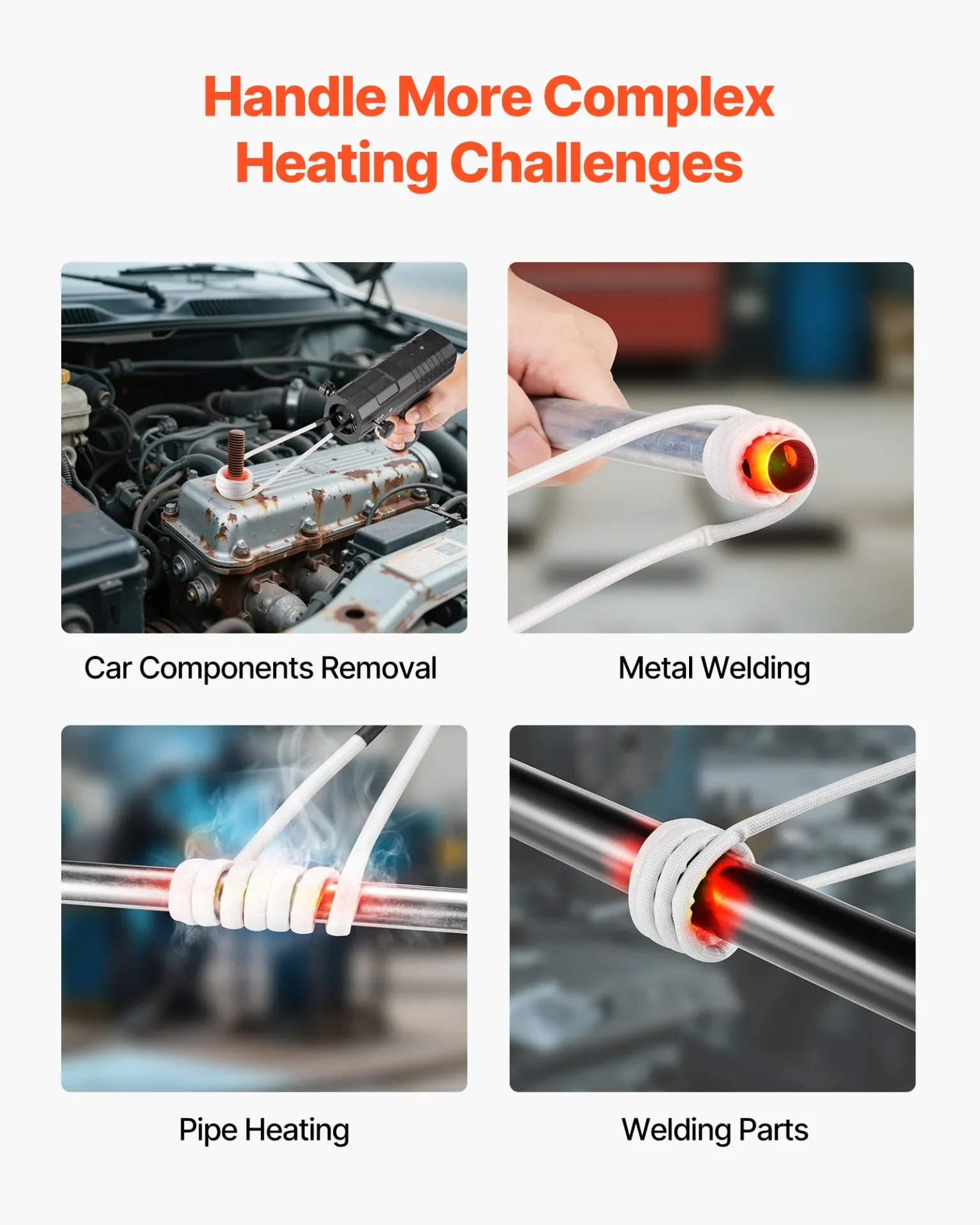 Индукционен нагревател за гайки и болтове Vevor DW-1.8KW, Отделен мотор за по-добро охлаждане, Мощност 1800 W - Image 6