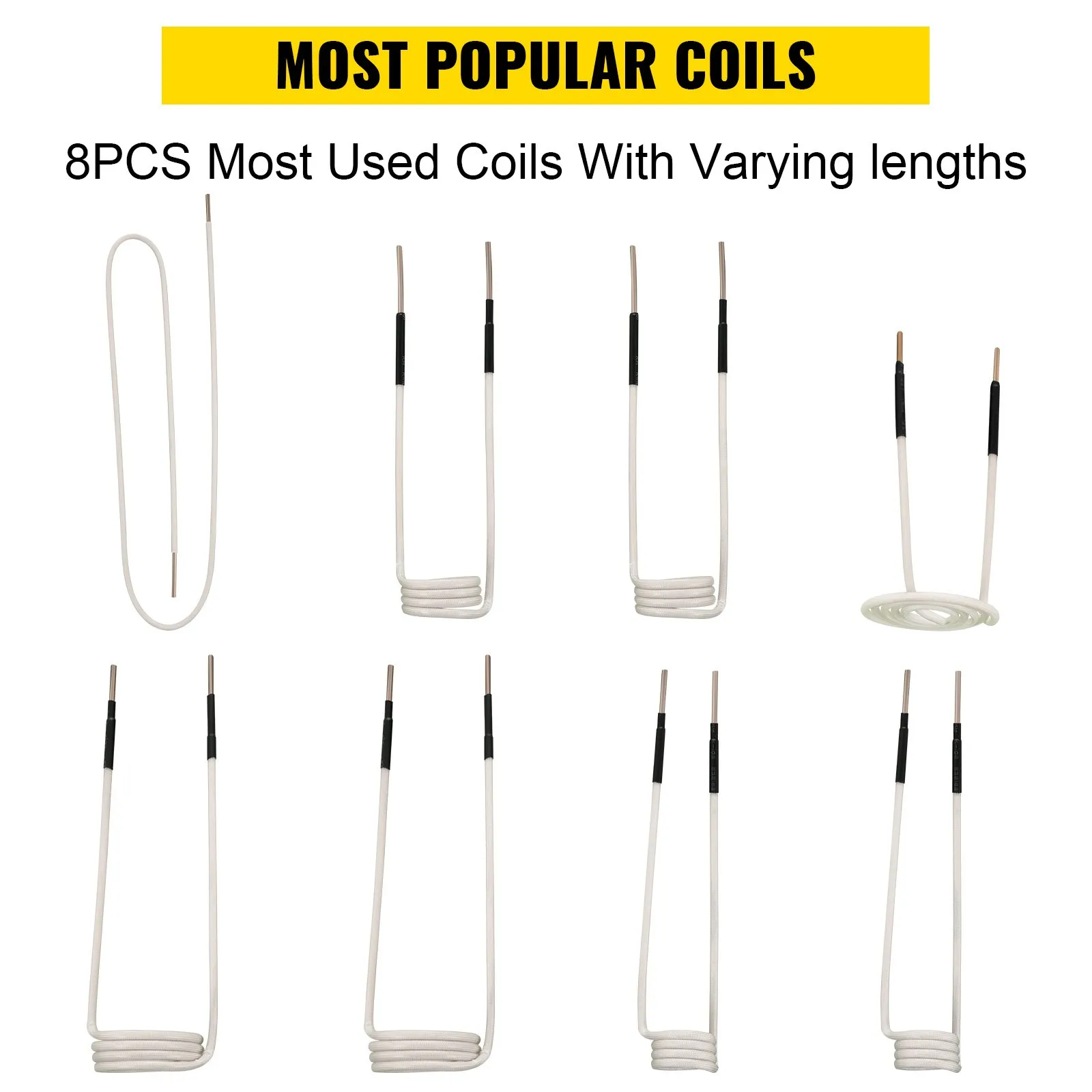 Комплект Намотки за индукционен нагревател Vevor 71DD, 8 броя, Различни диаметри, Висока гъвкавост и дълъг живот - Image 2