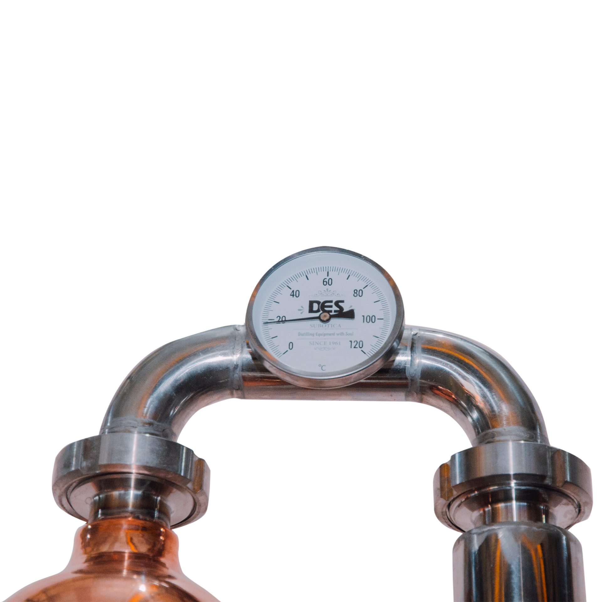 Професионален казан за ракия с колона 100 литра DES, Eлектрическо или Газово нагряване, Медна ректификационна колона, Мобилно смарт управление на дестилацията - Image 3