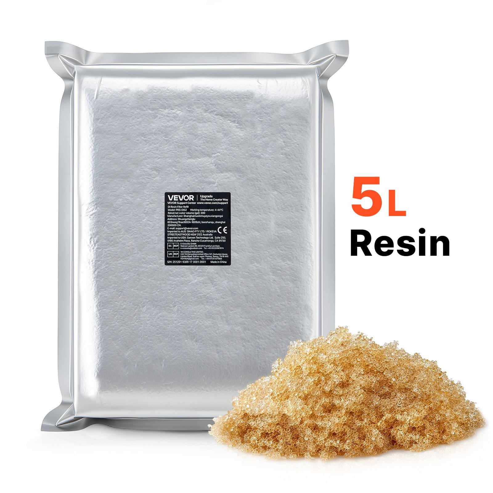 5 литров пълнител за дейонизираща система VEVOR PRS