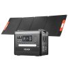 Соларна станция VEVOR Q2400Pro 2400W 2160Wh със сгъваем соларен панел 200W за къмпинг, кемпер и резервно електрозахранване.