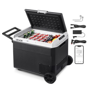 Хладилник за кола VEVOR 60L с колела, дръжка и компресорно охлаждане до -20°C