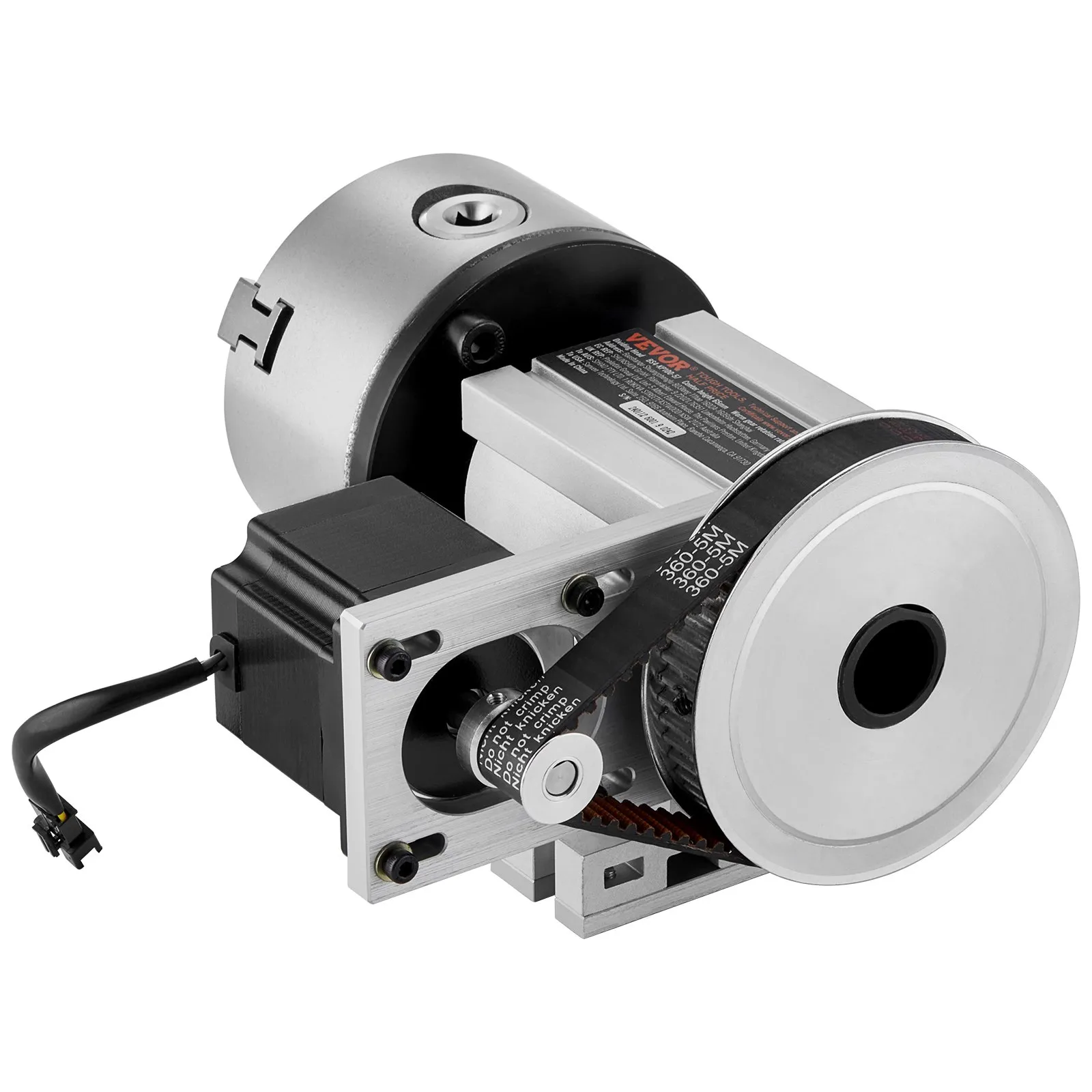 Делителна глава Vevor BS4-KP100-57, CNC 4-та ос, K11-100 мм патронник, Предавателно число 6:1, MT2 контрапункт - Image 9