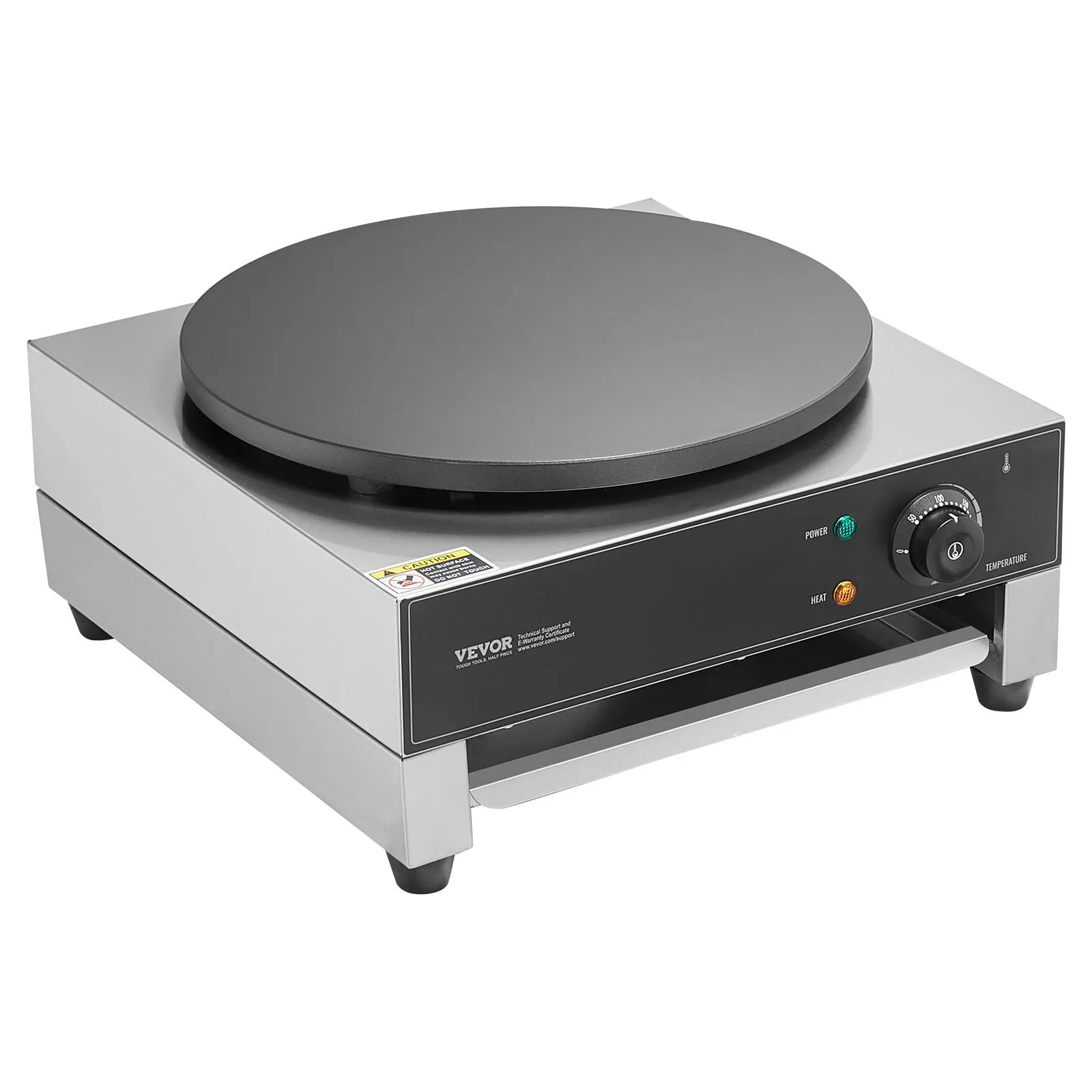 Котлон за палачинки Vevor HT-1E, Мощност 3000 W, Плоча 40 см, Регулируема температура - Image 8