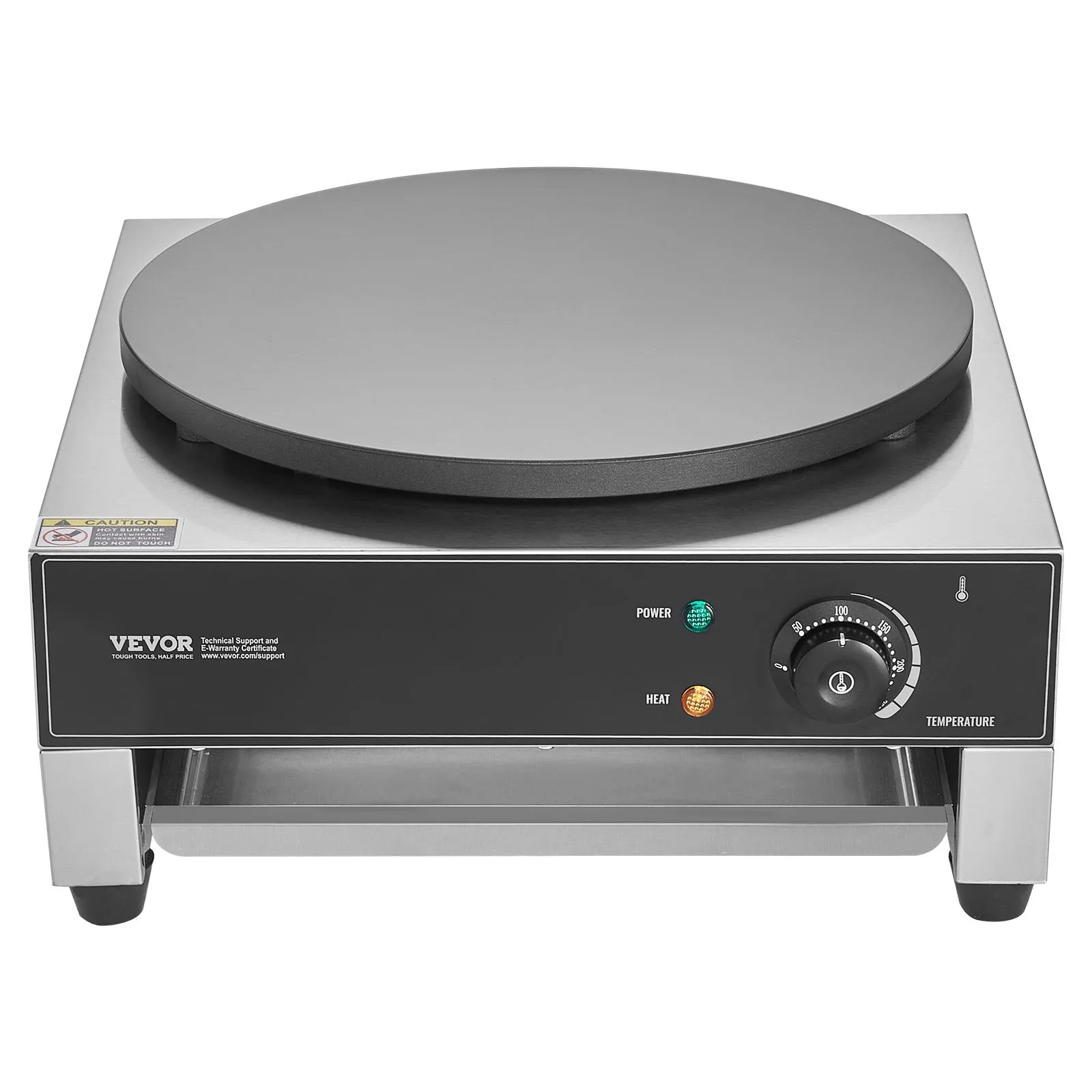 Котлон за палачинки Vevor HT-1E, Мощност 3000 W, Плоча 40 см, Регулируема температура - Image 9