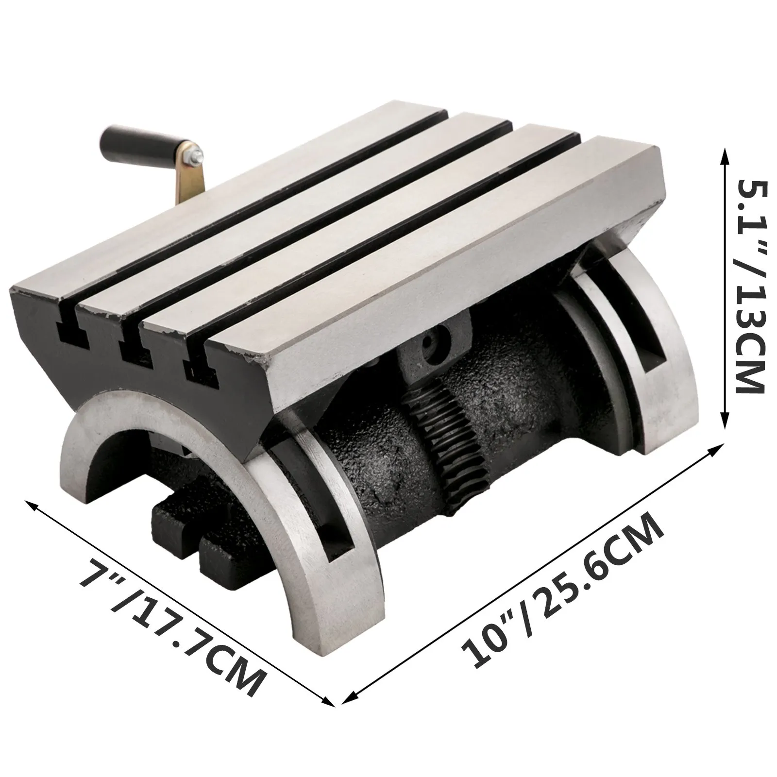 Накланяща маса за фреза Vevor, Размер 25.4 x 17.8 см, Регулируем наклон 0° до 80°, 3 Т-образни канала 12 мм - Image 7