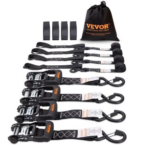 Колани за товари VEVOR XMRS38-4 с предпазни S куки 2.4 м комплект 4 броя