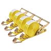 Колани за товари VEVOR JC25015X20G4PCS с тресчотка 6.1 м и двойни J куки комплект 4 броя