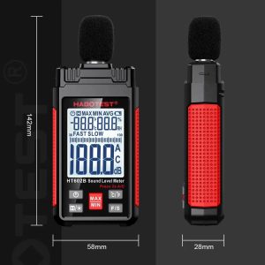 Шумомер Habotest HT602B, Измерване 30 до 130 dB, A/C претегляне, Температура и Влажност - Image 4
