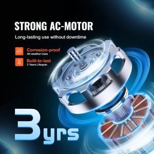 Канален вентилатор VEVOR BT-FL18A, Диаметър 203.2 mm, Дебит 860 м³/ч, С регулатор за плавна промяна на скоростта - Image 3