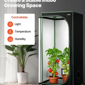 Гроубокс VEVOR HX8080180, Размери 80 x 80 x 180 cm, Плат 600D и Mylar покритие, За отглеждане на зеленчуци, цветя и билки на закрито - Image 2