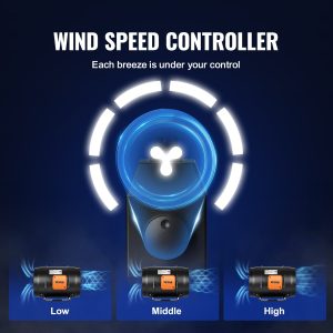 Канален вентилатор VEVOR BT-FL18A, Диаметър 203.2 mm, Дебит 860 м³/ч, С регулатор за плавна промяна на скоростта - Image 5