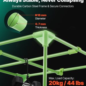 Гроубокс за растения VEVOR HX6060180, Размери 60 x 60 x 180 cm, Отразяващо Mylar покритие, За отглеждане на зеленчуци, цветя и билки на закрито - Image 5