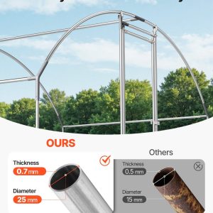 Кокошарник VEVOR YD342, Размери 3 x 4 x 2 м, Куполен покрив, Защитна мрежа и врата за заграждение на кокошки и други домашни птици - Image 3