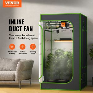 Канален вентилатор VEVOR GX-06-150, Диаметър на въздуховода 150 мм, Дебит 550 м³/ч, Включен контролер за температура и влажнос - Image 2