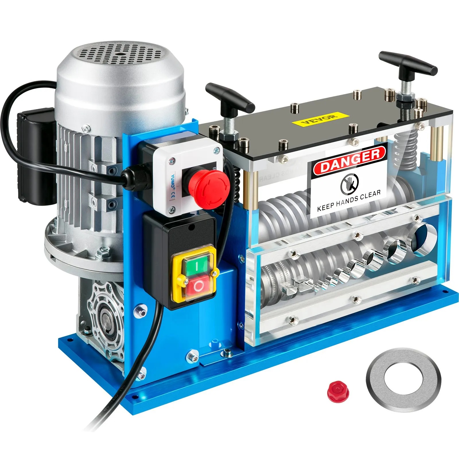 Машина за белене на кабели VEVOR 370 W с 11 канала за кабели от 1.5 до 38 mm.