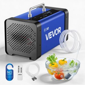 Озонатор за въздух и вода VEVOR HS-B03-EU 30000 mg/h с LCD дисплей и двоен воден режим.