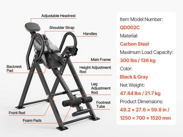 imgi 32 inversion table a100 1.11 m