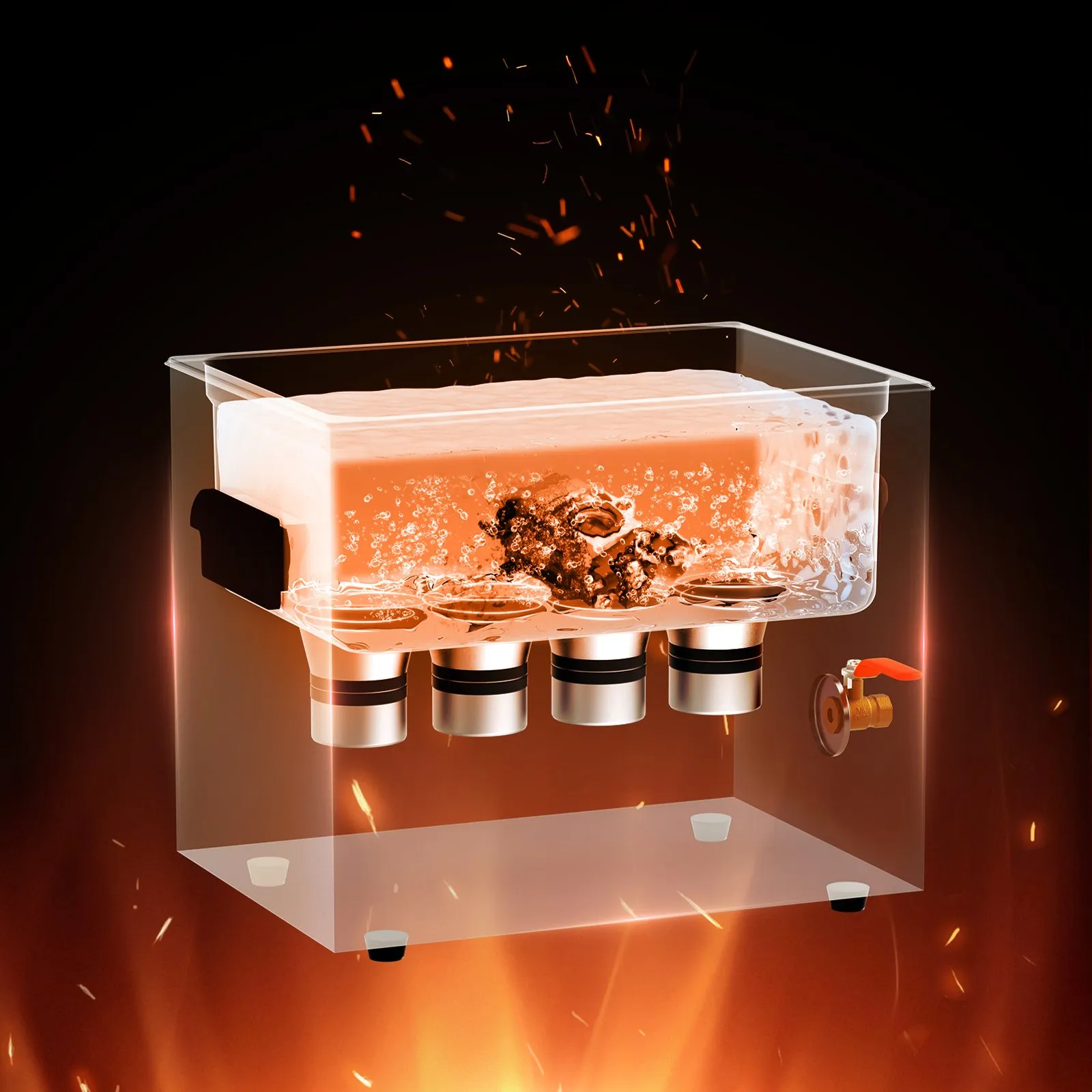 Ултразвукова вана Vevor TH-40AXN, Обем 10 литра, Честота 40 kHz, Подгряване до 110°C - Image 8