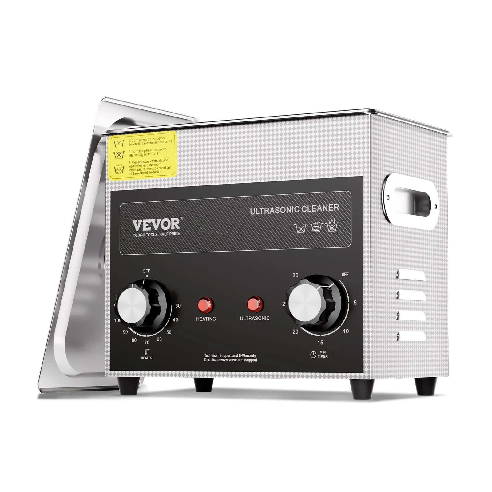 Ултразвукова вана за маникюр Vevor KZ S3, 3 литра, 40 kHz, Нагряване до 110°C, Подходяща и за бижута, инструменти и метални части - Image 8