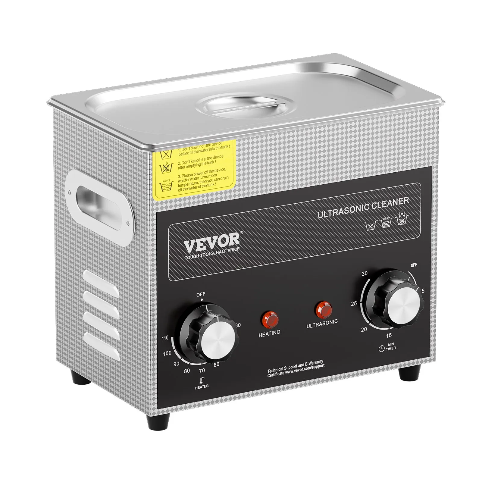 Ултразвукова вана за маникюр Vevor KZ S3, 3 литра, 40 kHz, Нагряване до 110°C, Подходяща и за бижута, инструменти и метални части - Image 10