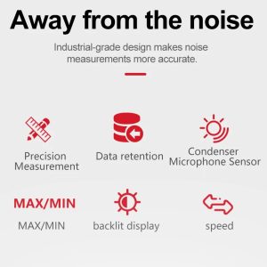 Уред за измерване на децибели Snakol SK-38, Обхват 30 до 130 dB, Точност ±1.5 dB, Бързо и бавно измерване - Image 2