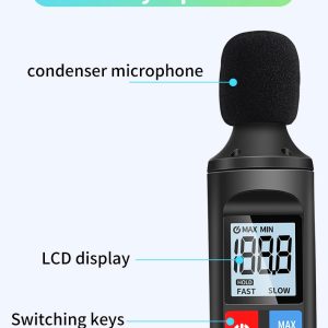 Уред за измерване на децибели Snakol SK-38, Обхват 30 до 130 dB, Точност ±1.5 dB, Бързо и бавно измерване - Image 4