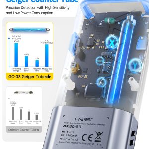 Гайгеров брояч FNIRSI GC-03, 3 в 1, Детектор за ядрена радиация, Електрическо и магнитно поле - Image 6