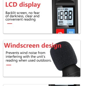 Уред за измерване на децибели Snakol SK-38, Обхват 30 до 130 dB, Точност ±1.5 dB, Бързо и бавно измерване - Image 9
