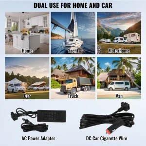 Хладилник за кола Vevor C75, Обем 70 литра, Захранване 12V 24V и 220V, Bluetooth управление - Image 6