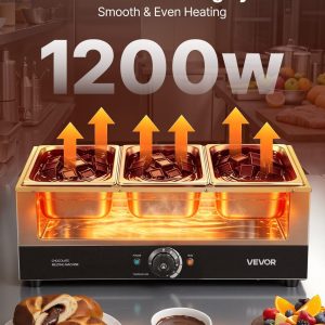 Бен мари за шоколад VEVOR CS-6A-3, Мощност 1200 W, 3 съда от неръждаема стомана, Обща вместимост 12,2 kg. - Image 3