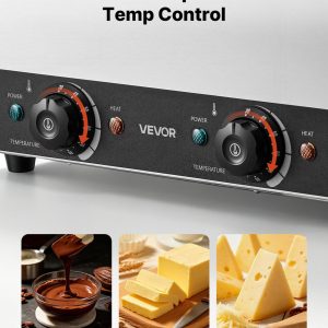 Машина за темпериране на шоколад VEVOR CS-2C, Мощност 1600W, 2 неръждаеми съда, Вместимост 8,2кг. - Image 4