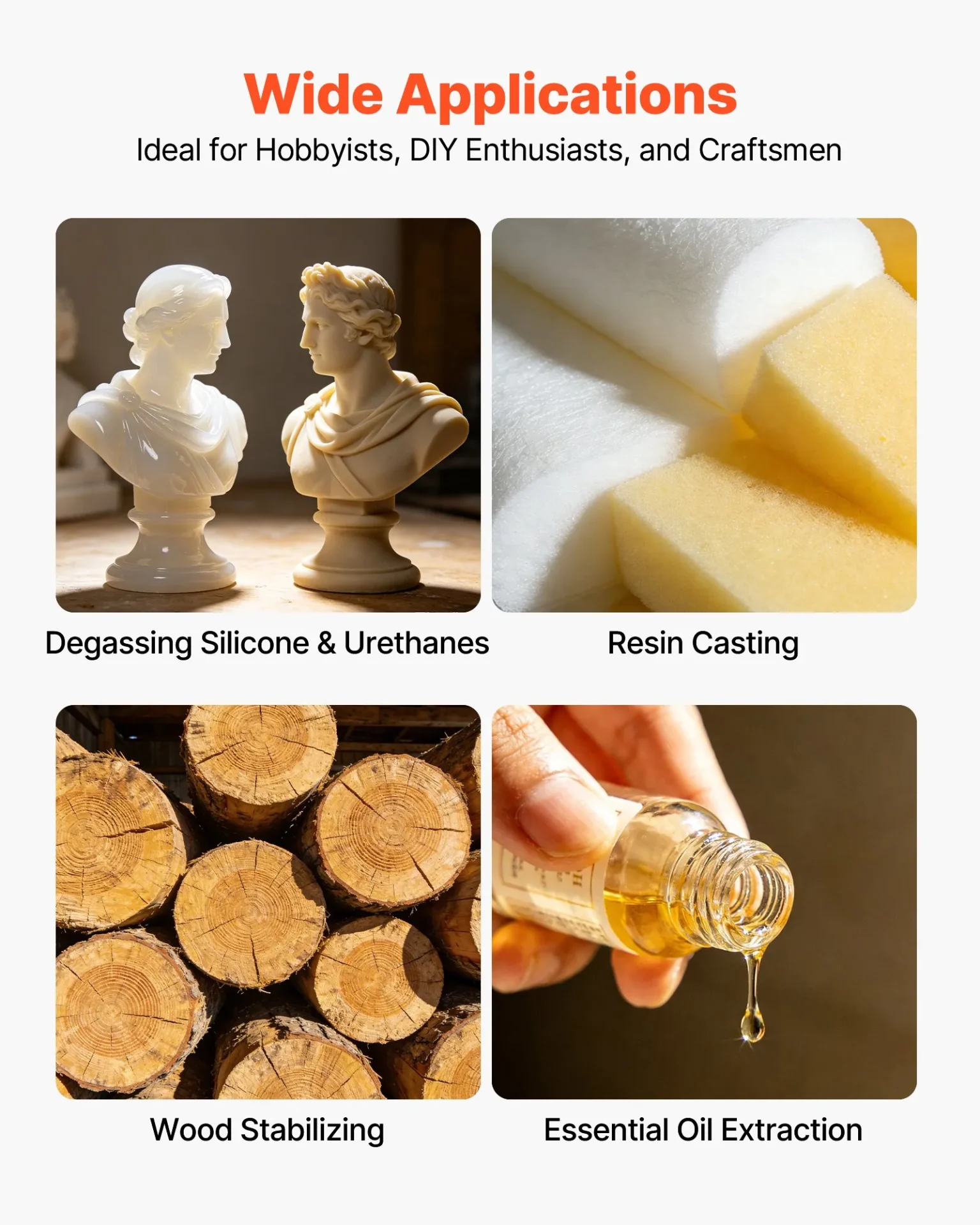 Вакуумна камера Vevor T-1.5, За обезвъздушаване, 5.7 литра, Неръждаема стомана, Закалено стъкло - Image 6