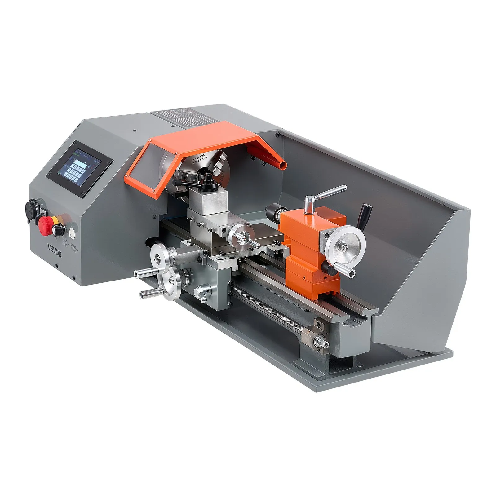 Струг за метал със сензорен CNC контрол Vevor MX-210V, Мощност 1100 W, Разстояние между центровете 400 мм, До 2500 об/мин - Image 10