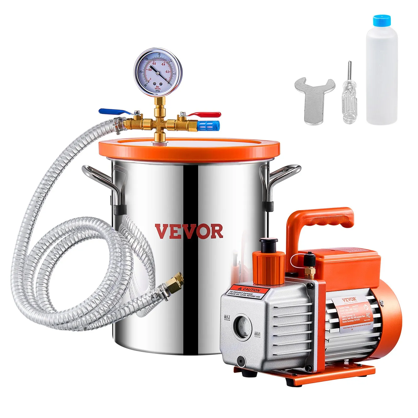 Вакуумна камера с помпа Vevor VP125-11L